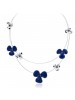 Fashionable Blooming Flowers Short Collar Bone Necklace For Women