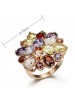 Amazing Rose Gold Plated Flower Crystal Ring  For Women