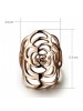Fashionable Camelliae Shape Rose Gold Plated Ring For Women