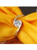 Fashionable Zircon Carat Swiss Diamond Ring For Lovers