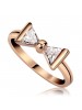 Fashionable Bowknot Zircon Ring For Women