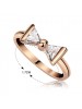 Fashionable Bowknot Zircon Ring For Women