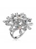 Women's Fashionable Happiness Flower Crystal Ring