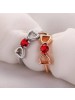 925 Sterling Silver Fashionable Double D Bowknot Ring For Women