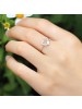 925 Sterling Silver Mirco Diamond Inlaid love Peach Heart Ring

