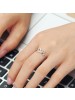 925 Sterling Silver Bowknot Love Peach Heart Ring For Women

