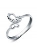 925 Sterling Silver Fashionable Colorful butterfly Ring For Women