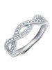925 Sterling Silver Interlaced Love Diamond Inlaid Ring For Women