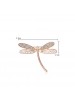 Aesthetic Hollow Crystal Rhinestone Enameling Dragonfly Fashion Costume Pin Brooch