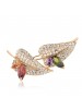Lustrous Multi Color Whirlpool Alloy With Clear Zircon Fashion Lady's Brooch Pins