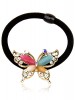 Fashionable Butterfly Austrian Diamond Opal Elastics Bobbles Hair Band