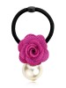 Exquisite Flower Shape Pearl Tassel Elastics Bobbles Hair Band