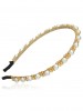 Shinning Crystal Cloth Art Pearl Hair Bands For Women