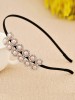 Popular Crystal Pearl Thin Hair Bands For Women