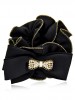 Lovely Golden Silk Rhinestone Bowknot Headdress Flower Scrunchies