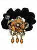 Gorgeous Diamond Inalid Agate Flower Shape Scrunchies For Women