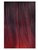 Morink Long Black Red Ponytail Wig Cosplay