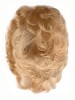 Blonde Curly Short Synthetic Hair Capless Hairpieces