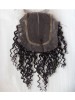 Medium Curly Black Remy Human Hair Lace Closure/ Hairpieces