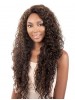 Lace Front Long Curly Brown Synthetic Wig