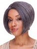 Lace Front Short Striaght Grey Synthetic Wig