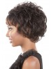 Capless Short Curly Brown Synthetic Wig