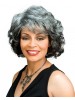 Short Lace Front Wavy gray Synthetic Hair Wig
