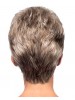Capless Short gray Wavy Synthetic Hair Wig