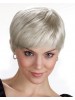 Capless Short Straight gray Synthetic Hair Wig