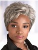Wavy Lace Front Short Grey Synthetic Hair Wig
