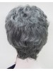 Fashion Black with Grey Middle Aged Women Elderly Natural Wig