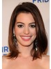 Anne Hathaway Brown Full Lace Medium Length Human Wigs