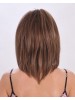 Full Lace Medium Striaght Brown Remy Human Hair Wig