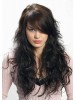 Black Long Hairstyles With Layers And Side Bangs For Curly Hair Wig