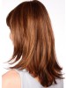 Capless Long Straight Brown Remy Human Hair Wig