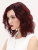 Auburn Wavy Remy Human Hair Medium Lace Front Wig