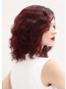Auburn Wavy Remy Human Hair Medium Lace Front Wig