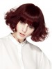 Sleek Auburn Remy Human Hair Wavy Medium Capless Wig