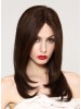 Sleek Brown Straight Remy Human Hair Long Lace Front Wig