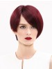 Auburn Straight Remy Human Hair Short Lace Front Wig