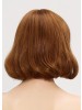 Brown Wavy Remy Human Hair Medium Capless Lob Wig