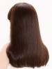 Brown Sleek Straight Remy Human Hair Long Capless Wig