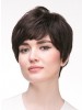 Brown Straight Remy Human Hair Short Capless Wig