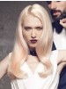 Blushed Platinum Sleek Lace Front Long Wig
