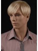 Capless Short Synthetic Hair Blonde Straight Wig