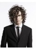 Brown Curly Mens Synthetic Hair Wig