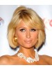 Paris Hilton Medium Length Wavy Blonde Synthetic Wigs