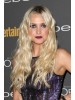 Ashlee Simpson Lace Front Long Blonde Wavy Synthetic Wigs