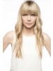 Long Blonde Hairstyle For Summer With Bangs Wig