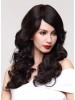 Sleek Black Wavy Synthetic Hair Long Lace Front Wig